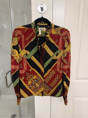 Vintage Hermes Blouse Shirt Top